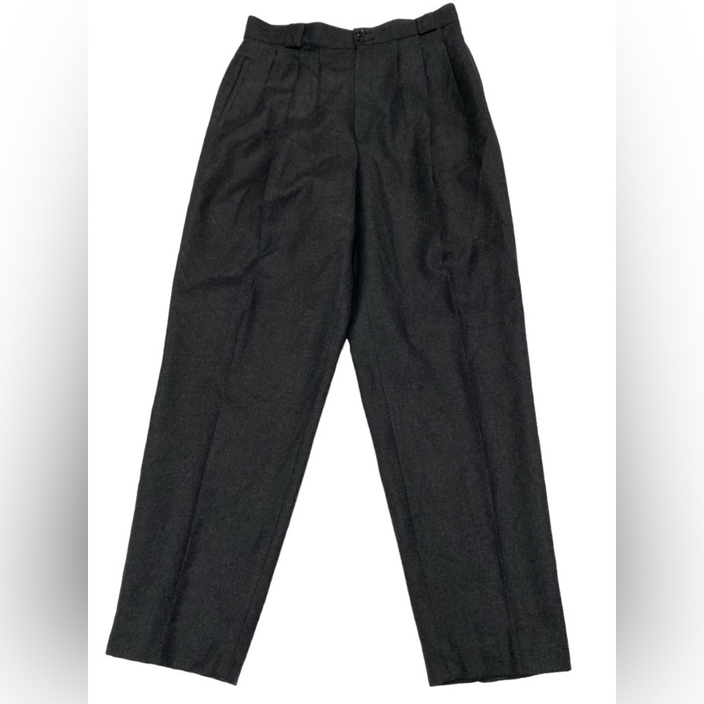 Vintage Giorgio Sant’ Angelo 100% Wool Black High Waisted Trousers Pleat…